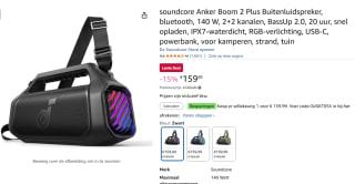 soundcore by Anker Speaker Boom 2 Plus voor €159,99 dmv code bij Amazon