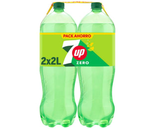 6 Botellas de 2 litros 7 UP Refresco cero de lima y limón sin azúcares y sin caloríasz 12 litros por solo 5,44€