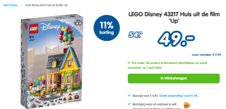 LEGO Disney 43217 Huis uit de film 'Up' voor €49 bij Misterbricks