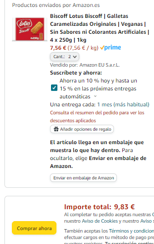 2kg galletas Biscoff Lotus Biscoff por 9,83€