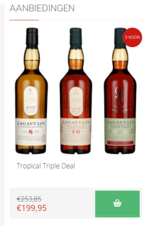 Lagavulin whisky’s Triple Deal voor €199,95 bij Drankdozijn