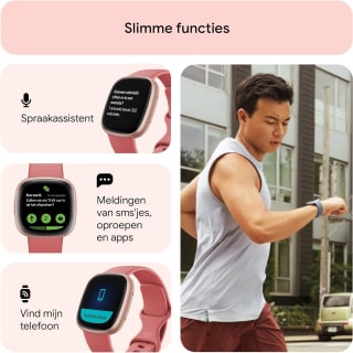 Fitbit Versa 4 - Smartwatch dames en heren - Roze voor €154 bij Amazon