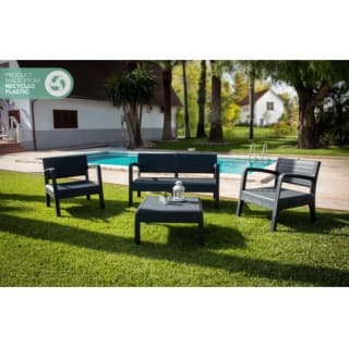 Conjunto de Jardín Mesa + 2 Sillas y Sofá, Valencia por 109€ (cupón de 32,70€)