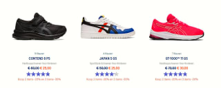 Tot 30% extra korting tijdens de Asiscs Outle