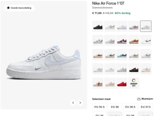 Nike Sportswear Sneakers laag 'AIR FORCE 1 07' voor €71,99 in de Nike store