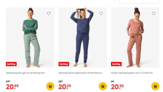 30% korting op nachtmode en sloffen voor dames bij de Hema