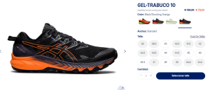 Zapatillas Trail Asics GEL-TRABUCO 10 por 75€ para hombre y mujer