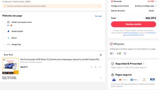 Asus Rog Ally Z1 Extreme por solo 402,09€