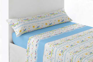 Juego de Sábana, 100% Microfibra, de 3 Piezas para cama de 105+goma para cabello por 7,09€