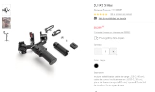 DJI RS 3 Mini por $5,399 en Liverpool