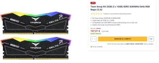 Team Group Kit 32GB (2 x 16GB) DDR5 5600MHz Delta RGB Negro CL32 por 107,21€