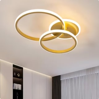 Lampara LED Techo Acrílico Dorado 42W 3000K por solo 33,33€