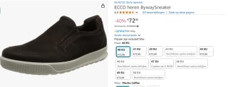 ECCO Mocassins 'Byway' in Mokka voor €72 bij Amazon