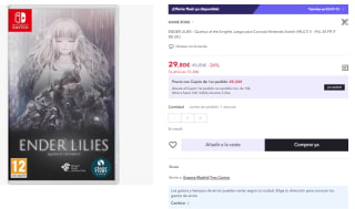 Juego Nintendo Switch Ender Lilies: Quietus of the Knights por29.8€ (Cuenta Nueva 14.9€)