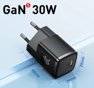 Baseus GaN5 30W Compacte Fast Charger USB-C Zwart voor €12,47 bij AliExpress