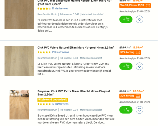 30% korting op alle PVC vloeren bij Gamma