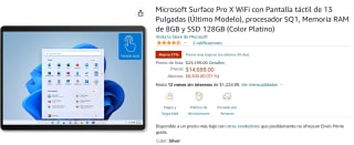 Microsoft Surface Pro X a $14,699 en Amazon