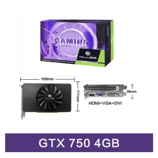 Tarjeta gráfica MLLSE NVIDIA GTX 750 Ti 4GB GDDR5 GPU GTX 750Ti Video VGA DVI para tarjeta de vídeo de juegos de ordenador por 50,99€