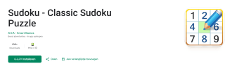 Sudoku - Classic Sudoku Puzzle voor Android gratis