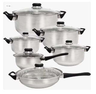 Batería de cocina Quttin Genova - 12 piezas de acero para inducción, duradera y resistente por 29.05€ (Cuenta Nueva 19.05€)