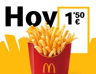 Oferta flash patatas medianas por 1,50€ en McDonald's