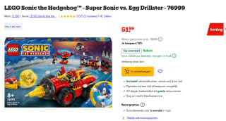 LEGO Sonic the Hedgehog - Super Sonic vs. Egg Drillster voor €51,99 bij Bol