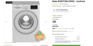 Beko B3WT5841WS2 wasmachine voor €415,65