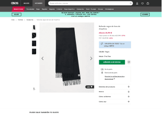 Bufanda MOSCHINO negra de lana por solo 27,14€