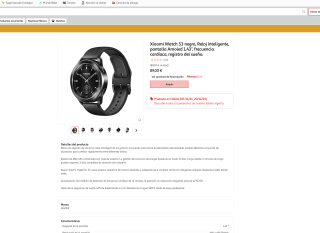 Reloj Xiaomi Watch S3 por solo 89€