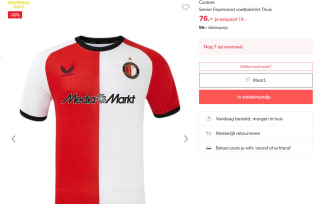 Castore Feyenoord 24/25 Sportshirt voor €76 bij Wehkamp