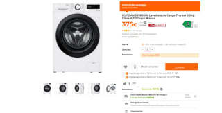 lavadora de Carga Frontal 8.5Kg Clase A  marca LG modelo F2WV3058S6W por 375€