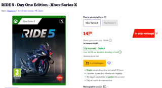 RIDE 5 - Day One Edition - Xbox Series X voor €14,99 bij Bol.com