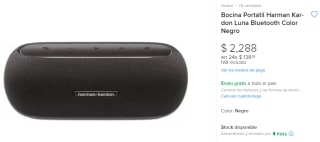 Bocina Harman Kardon Luna por $2,288 en Mercado Libre