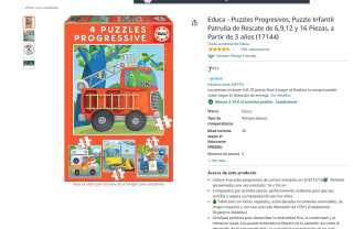 Puzle Infantil progresivo Patrulla de Rescate de 6,9,12 y 16 Piezas por 4,80€