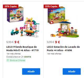 Lego con descuentos y 25% EXTRA devolución en cupón en Carrefour y mas cosas en descripción