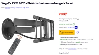 Vogel's TVM 7675 tv-muurbeugel voor €703,76 via Bol