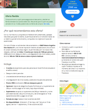 Estancia de 4 días en Suite 5* en Croacia para dos por 299€