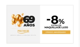 8% de Descuento en Maquillaje.