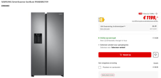 Samsung Amerikaanse koelkast voor €1199 bij de Mediamarkt