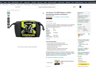 Axe Neceser Trío BZRP higiene y cuidado personal Hombre 3 productos por solo 7,19€