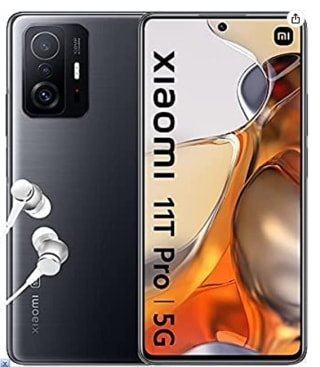 Xiaomi 11T Pro 5G - Smartphone 8+128 GB, 6,67" AMOLED flat DotDisplay de 120 Hz, Snapdragon 888, cámara PRO de 108 MP, 5000 mAh, Gris Meteorito (Versión ES + 2 años de garantía) por 376.32€