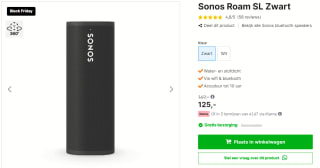 Sonos Roam SL - Mobiele Smart Speaker voor €125 bij Expert