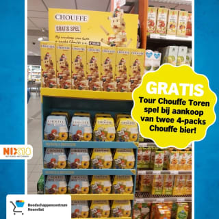 La chouffe toren bij aankoop van twee 4-packs Chouffe bier