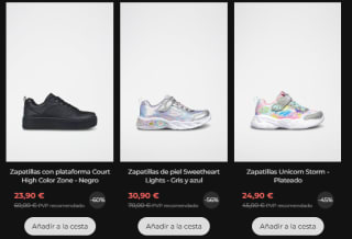 Rebajas hasta 75% descuento calzado Skechers