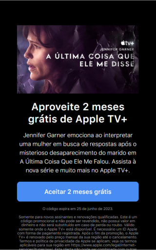 Apple TV+ - 2 meses gratuitos.