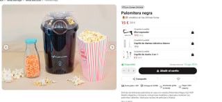 Palomitera Negra ALE-HOP por 15€