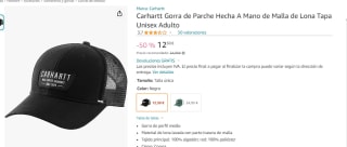 Gorra Carhartt unisex por 12.50€