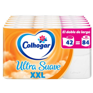 Papel Higiénico Colhogar Ultra Suave XXL 7x6 Suave 2 Capas 42 Rollos Extra Largos por solo 16,28€