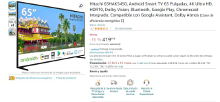 Televisión 65 pulgadas Hitachi 65HAK5450 por 419,99€