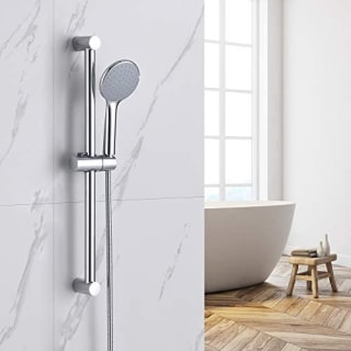 Auralum Barra de Ducha, Columna de Ducha sin Grifo 566mm Deslizante de Acero Inoxidable por 17,99€